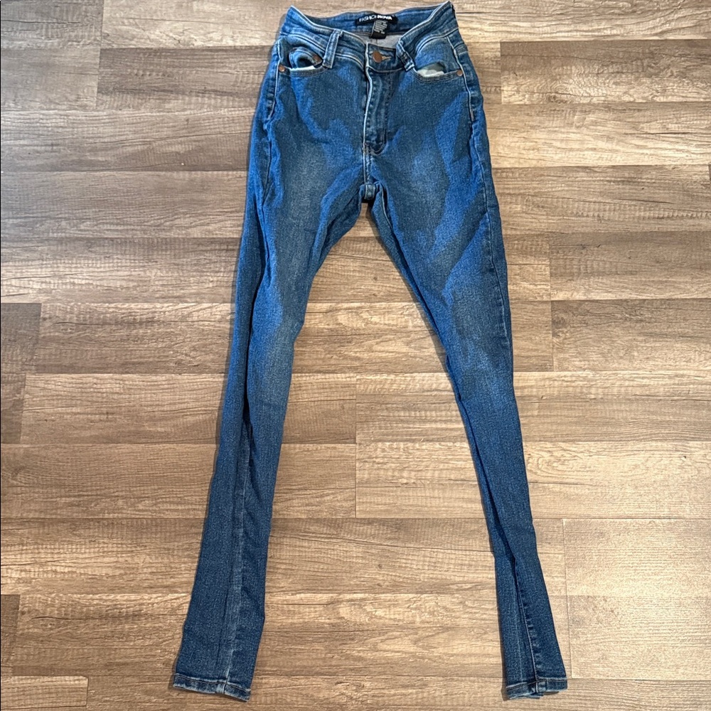Fashion Nova Dark Blue Skinny Jeans